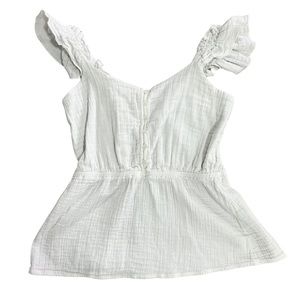 White Gauze Sleeveless Top | Size S | Maurice’s